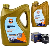 MotoröL Set Gulf Formula ULE 5W-40 7 Liter + ÖLfilter FüR Infiniti QX70 FX