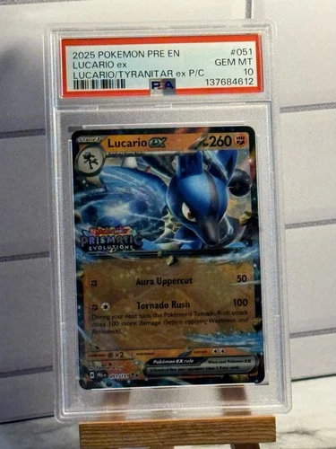 Pokemon Lucario EX 051/131 Holo Stamped Prismatic Evolutions Promo GEM PSA 10