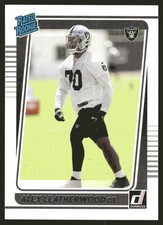 2021 Donruss #P-335 Alex Leatherwood Optic Rated Rookie Preview Blue NFL