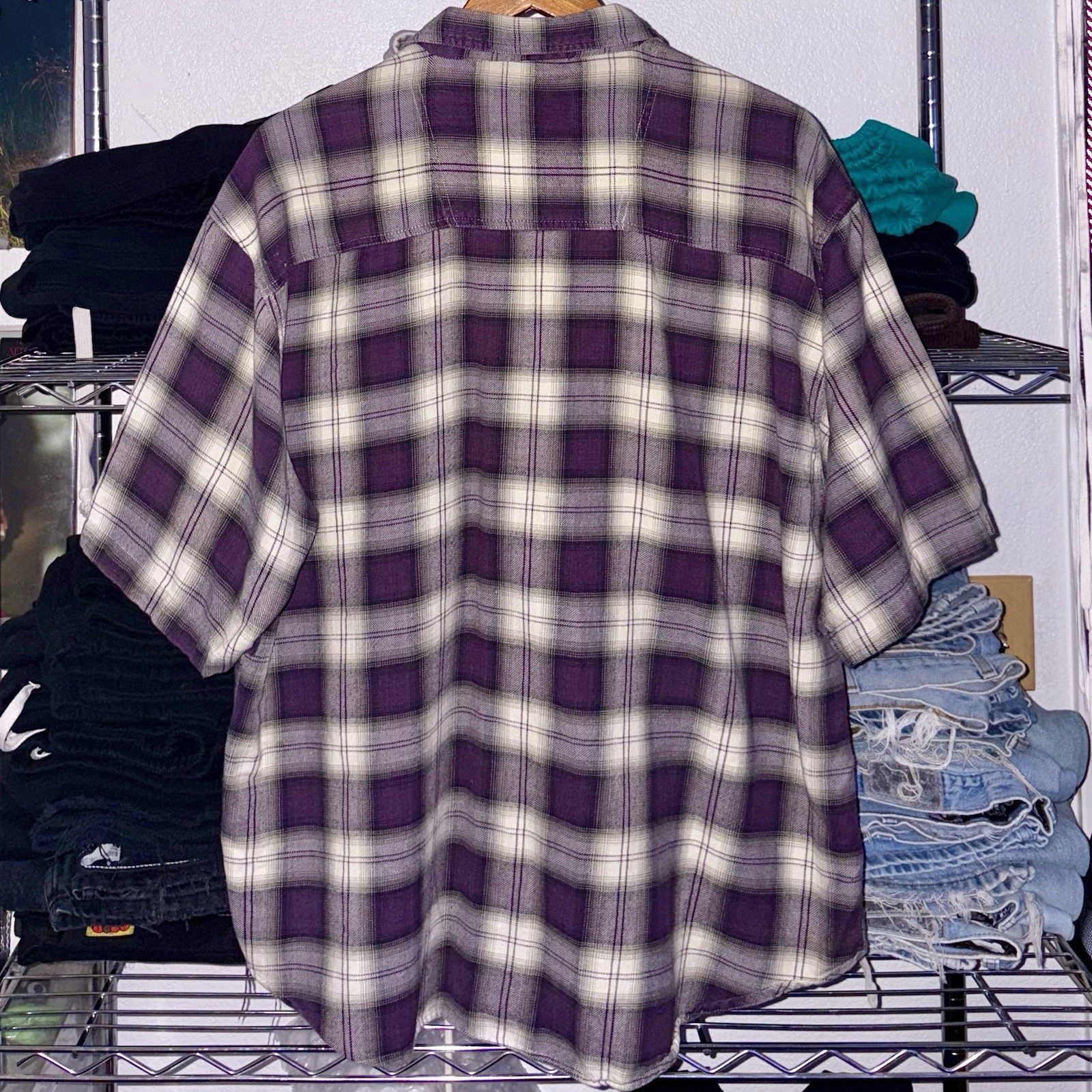 Vintage 80s 90s Code Zero Basic Purple Cream/Tan … - image 2