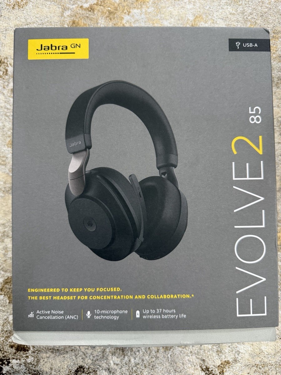 Jabra Evolve2 85 Stereo Wireless Headset (MS Teams, USB-A) - Black