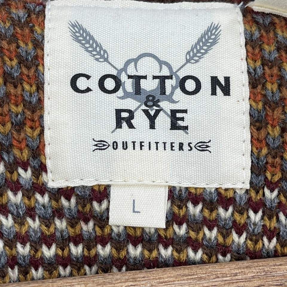 Cotton & Rye Outfitters Aztec Sweater Women Size L Cardigan Western Indie Open - Image 4 of 4