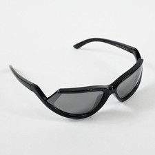 Balenciaga BB0289S 001 Unisex Authentic Sunglasses Black/Silver, 71mm - New