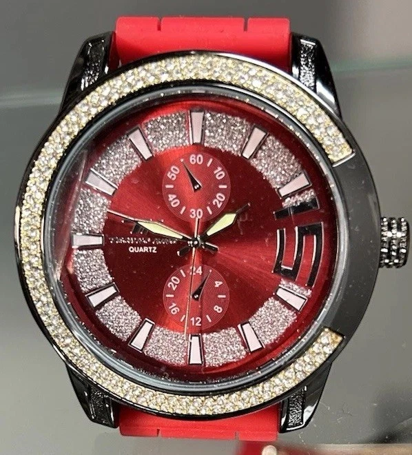 "TK" Techno King watch, often associated with hip-hop style "iced out" jewelry. - Image 3 of 4