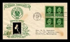 DR JIM STAMPS US COVER JOHN J AUDUBON FAMOUS AMERICANS FDC BLOCK CROSBY PHOTO