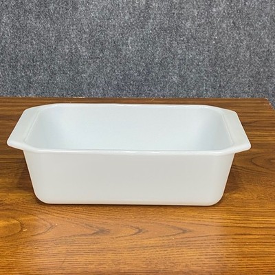 Vintage Pyrex White Milk Glass Loaf Pan 215-B 9x5 Baking Dish Retro Kitchenware