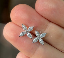 1.01ct Marquise Lab grown diamond Stud Earrin...