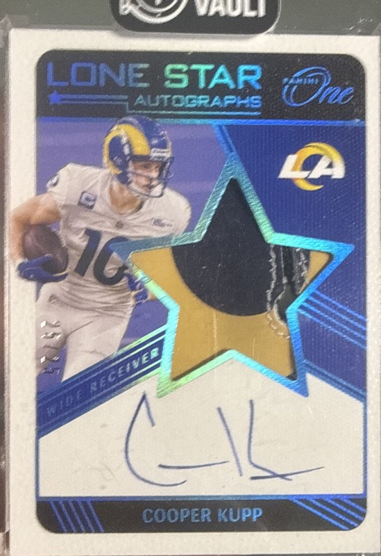 2022 Panini One - Lone Star Autographs Cooper Kupp #92 Blue 25/25