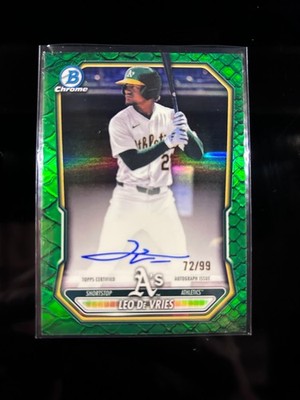 2026 Bowman Baseball - Leo De Vries AUTO /99 Green Reptilian #CPA-LDE SS