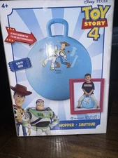 Toy Story 4 Kids Hopper Ball With Handle Blue Buzz and Woody Disney Pixar NEW