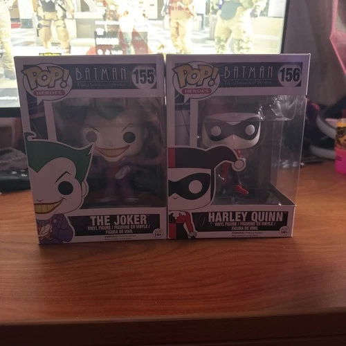 Funko Pop! Batman The Animated Series The Joker And Harley Quinn #155 And #156