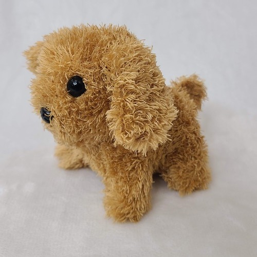 Brooklyn Lollipops Mini Plush Dog Brown Soft Stuffed Animal 5 Inch with Sound - Picture 4 of 13