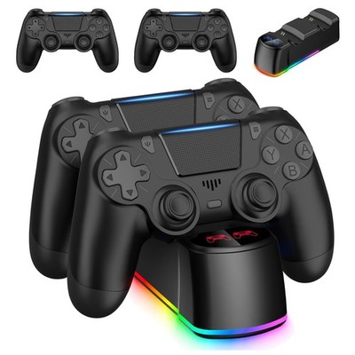PS4 Wireless Controllers with Charging Dock - 2 Pack