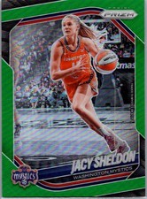 Jacy Sheldon 2025 Panini Prizm WNBA Green #113 Washington Mystics