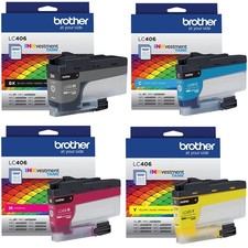 GENUINE Brother LC406 Ink 4 Pack for MFC-J4335DW MFC-J4335DW XL MFC-J4345DW XL