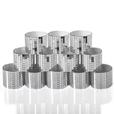 12Pack Self Adhesive Glass Mirror Mosaic Tiles Small Square Mirror Tile Stickers