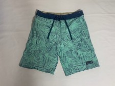 Patagonia Wavefarer Board Shorts Swim Trunks Mens 34 Blue Green Nylon Stretch