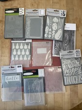 Lot of 10 Embossing Folders Bird Donuts Wood Grain Vegetables Darice Park Lane