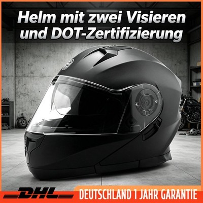 Helm 2205 DOT-zertifizierter L Doppelvisier matt Motorradhelm ECE Montreal