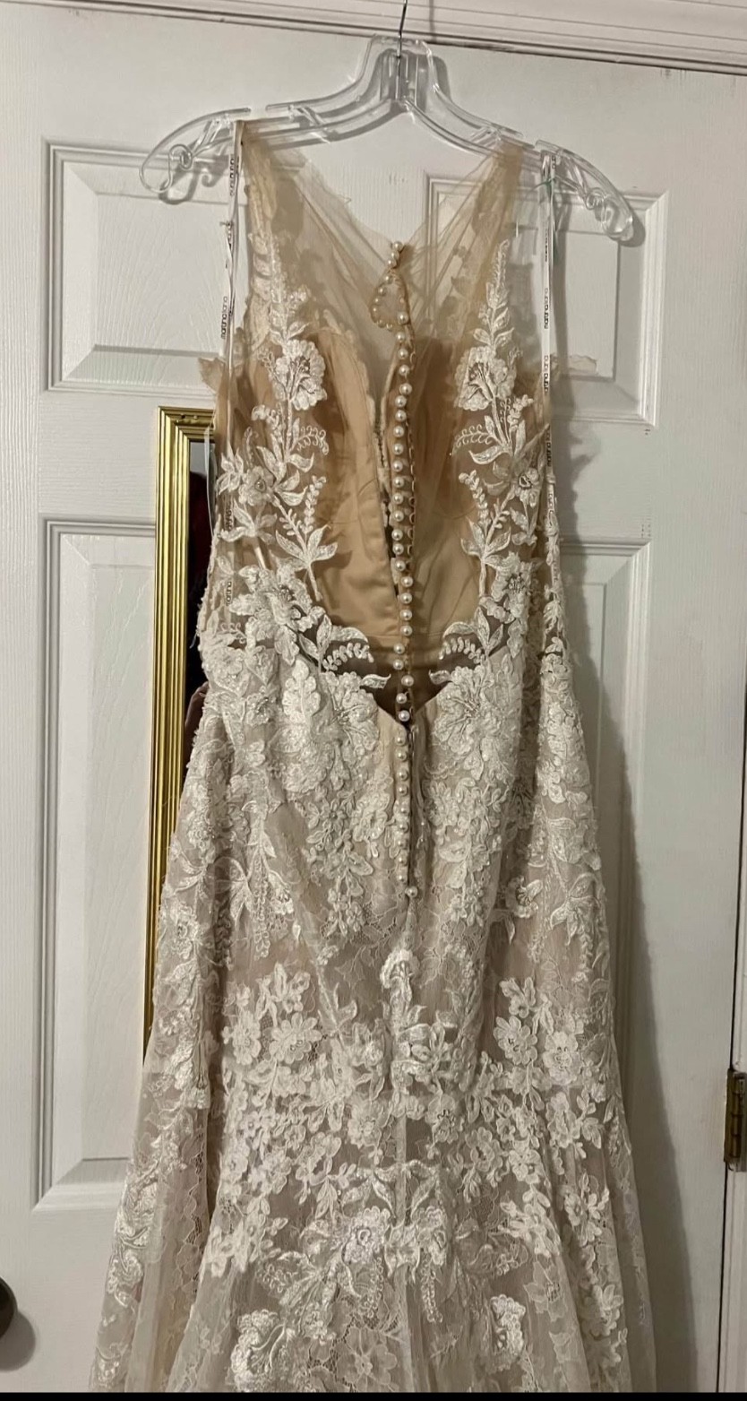 Martina Liana Wedding Dress Size 14, Never Altered Gorgeous lace, sample dress image 7