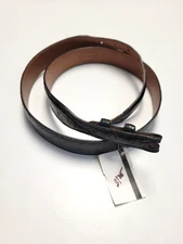 $445 New RDM Genuine CROCODILE SKIN Leather Belt Men's 38 XL Black MADE IN USA