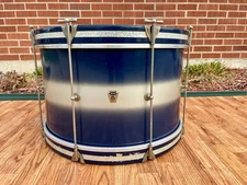 1958-60 Ludwig Trans Badge 12x20 Bass Drum Blue/Silver Duco