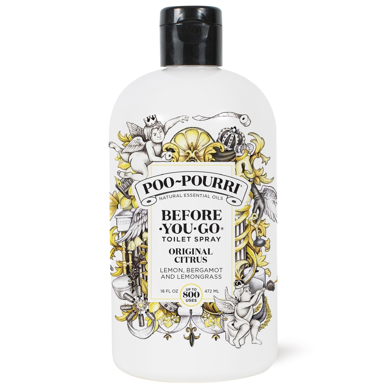 Poo-Pourri Before-You-Go Toilet Spray Refill, Original Citrus, 16 Fl Oz, Up to
