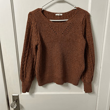 Maurices Rust V-Neck Sweater