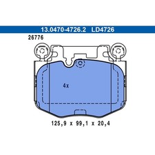 ATE CERAMIC BREMSBEL�GE SATZ VORNE passend f�r BMW 2 3 4 X4 X5 | 13.0470-4726.2