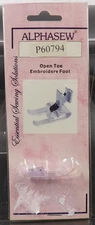 ALPHSEW Snap On Open Toe Embroidery Foot #P60794