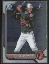 2022-23 Topps Bowman Chrome Maikol Hernandez BCP-155 Chrome Prospects 1st