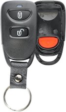 KeylessOption Keyless Remote Key Fob Case Shell Button Pad Cover with Black