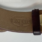Fossil Gold Tone Red Leather Date Dial Stainless Steel Women's Watch 64.8g — photo 5