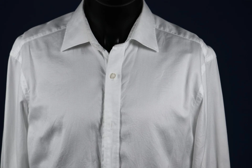 Black Brown 1826 Tuxedo 16.5 36 French Cuff Convertible Egyptian Cotton Non Iron - Image 3 of 4