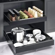 Happy Harbor Goods Pull Out Cabinet Organizer Black