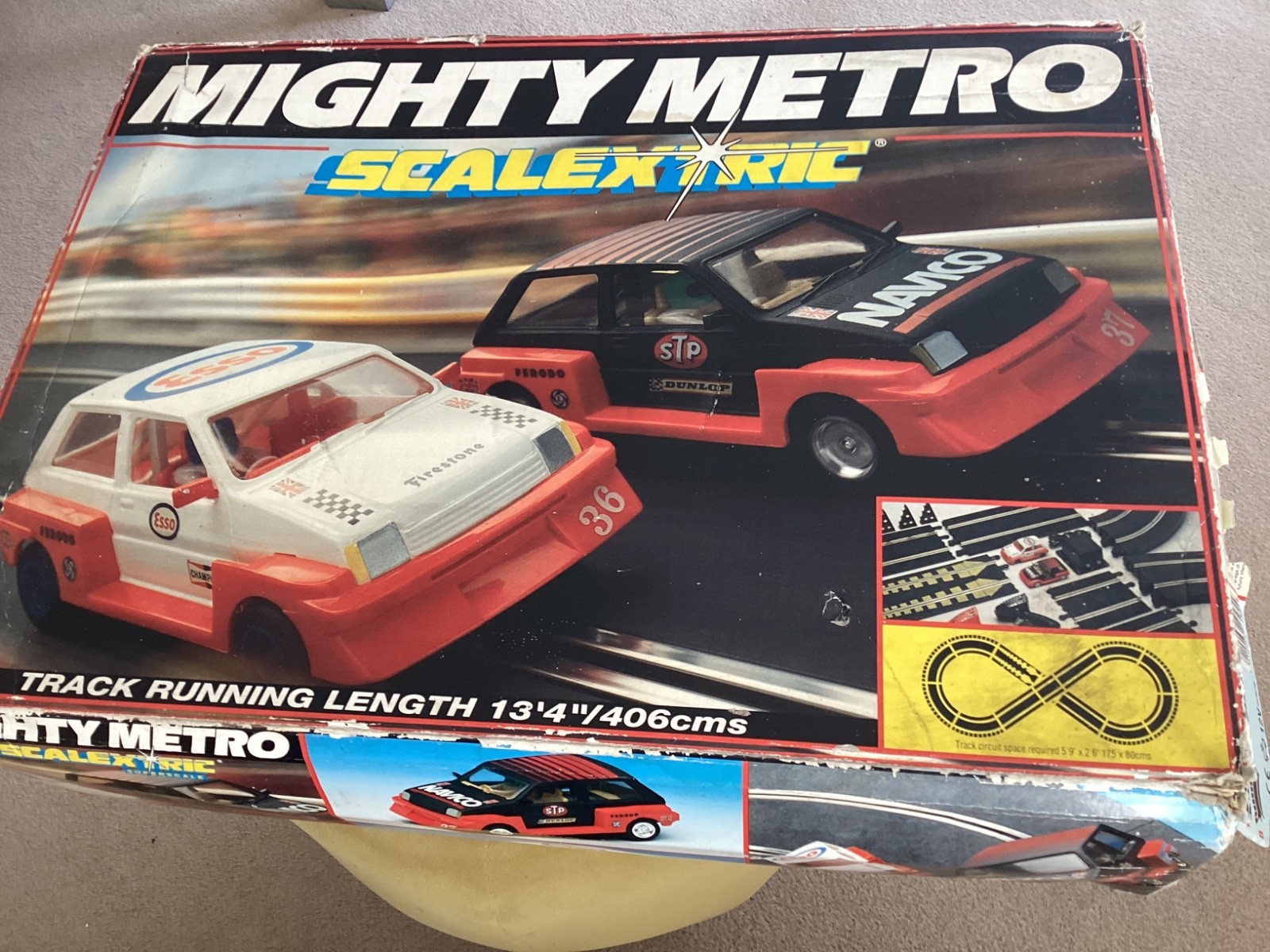 SCALEXTRIC CLASSIC MIGHTY METRO SET -COMPLETE-INC EXTRA TRACK -WORKING-C.580