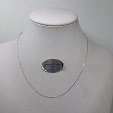 COLLANA A MAGLIA VENEZIANA IN ORO BIANCO 18KT 750 0,6 GRAMMI (8260) 40 cm