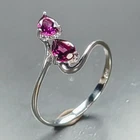 Jewelry ring Natural Rhodolite Ring 925 Sterling Silver Size 6.5 /R472975