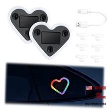 Car LED Interior Lights, Heart-Shaped Ambient Light for 2PCS Multicolor