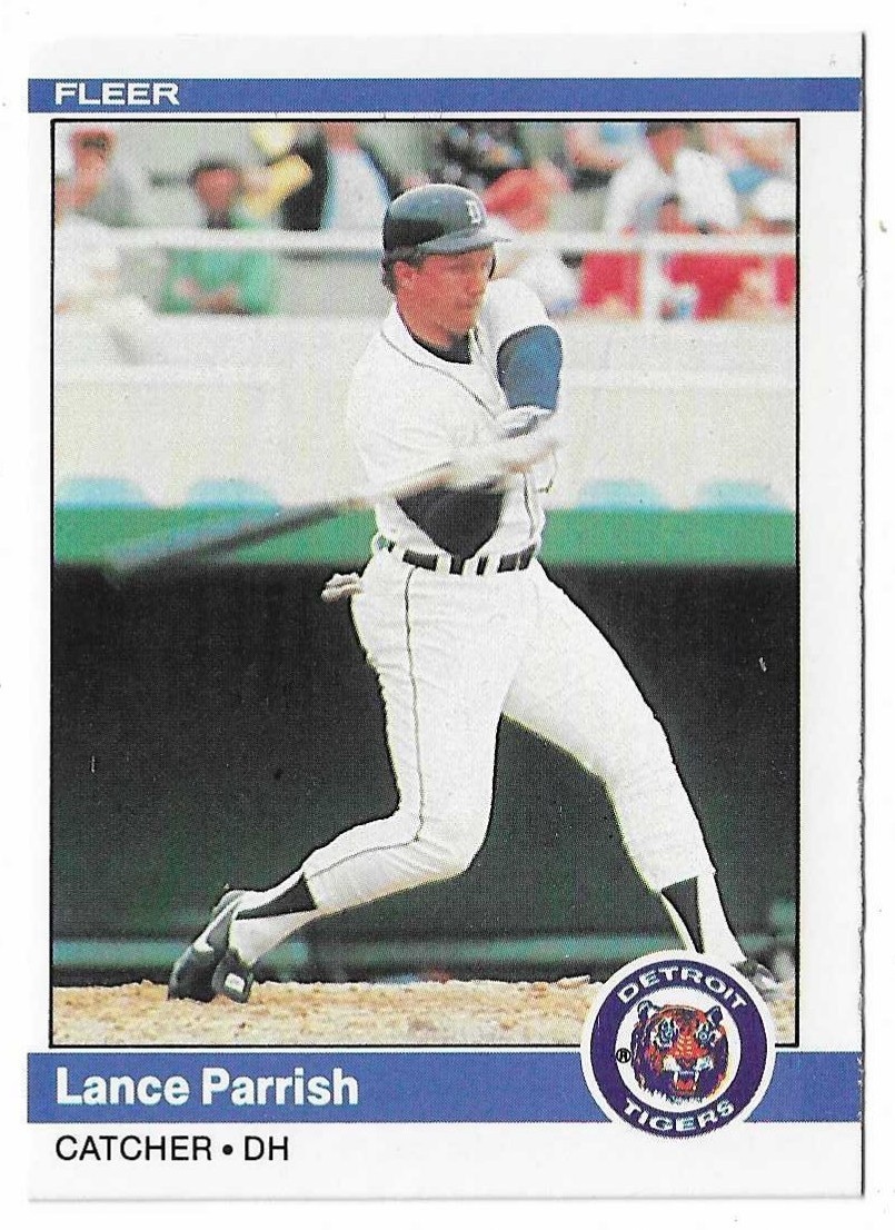 1984 Fleer Baseball Lance Parrish Card #88 Detroit Tigers