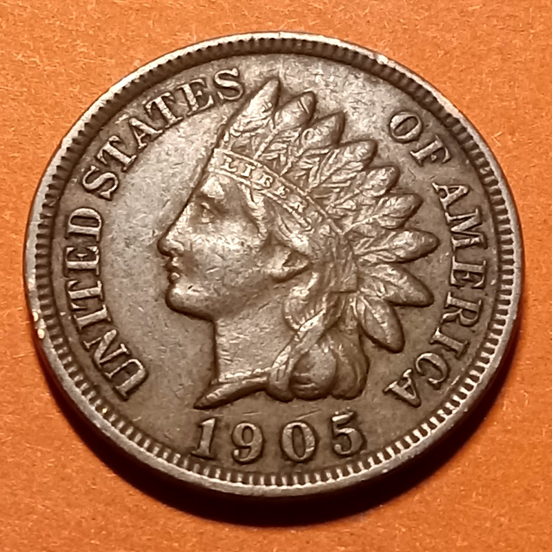 ■ 1905 INDIAN PENNY ONE CENT ☐ VF