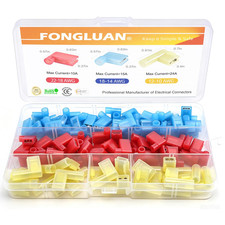 100PCS Nylon Flag Spade Quick Disconnects Female Wire Connector 22-10 AWG 90 ...