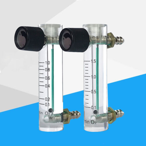 0.1-1LPM 0.1Mpa Acrylic Gas Air Oxygen Flow Meter Flowmeter W/ Control Valve