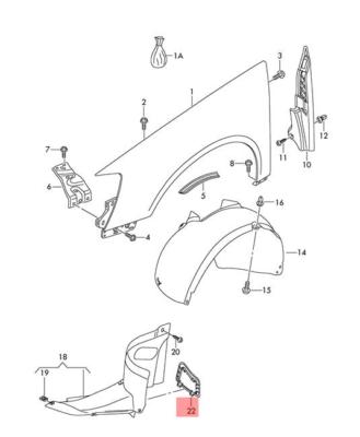 Genuine Cover Left Front VW PASSAT 4motion Variant Santana  
