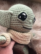 Handmade 11 inch Grogu Baby Yoda The Child Crochet Star Wars The Mandalorian