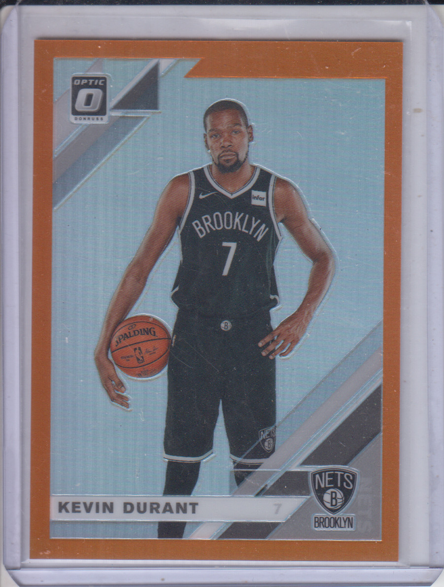 2019-20 Panini Donruss Optic #112 Kevin Durant 196/199 Orange 1st Nets Optic