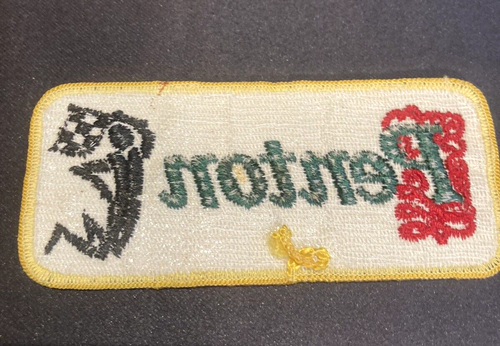 Vtg Embroidered John Penton Motorcycle Bike Racing Hat Patch 4.5" x 2" NOS 1960s - Picture 2 of 3