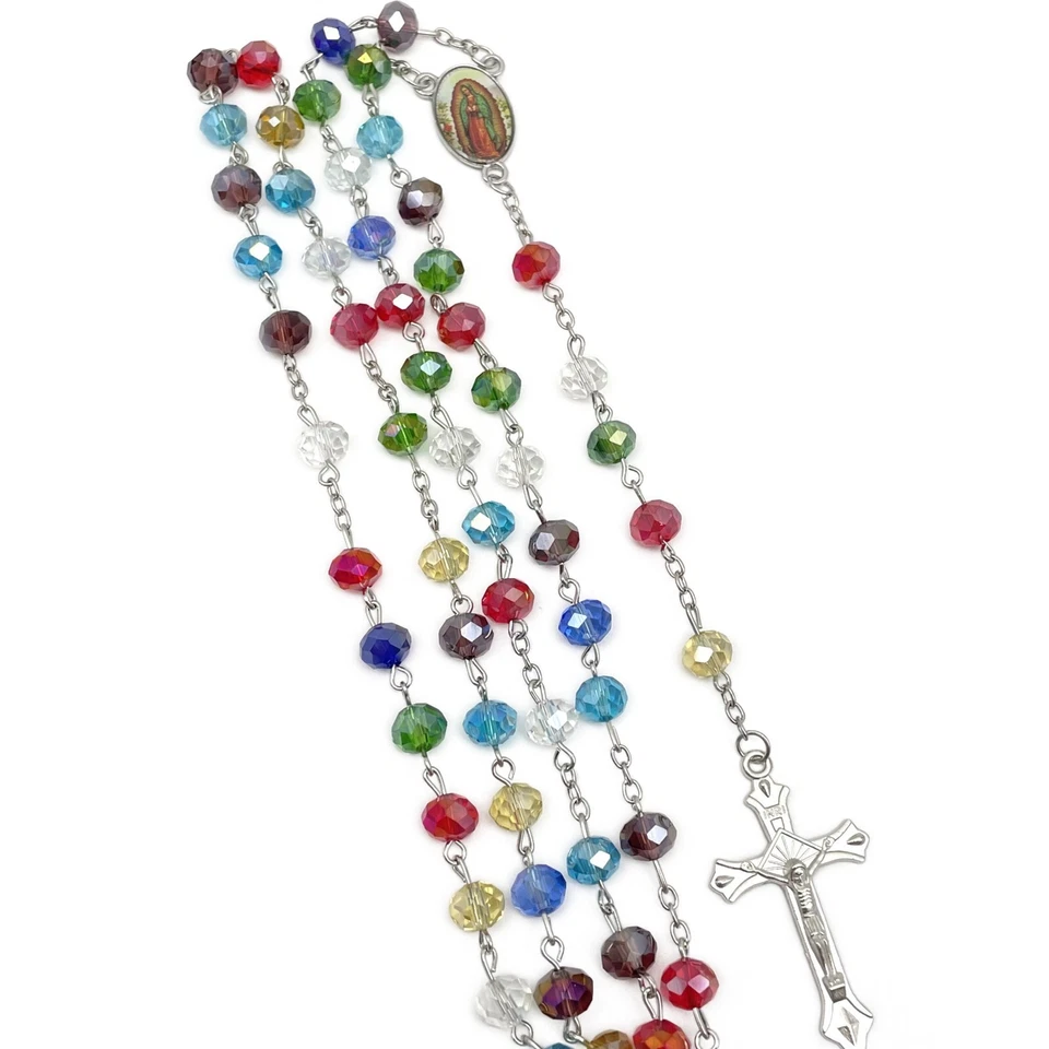 Venta al por mayor 12 PIEZAS Cristal Dama de Guadalupe Fiesta Favores Bautismo Comunión Recuperador Foto 2 de 2