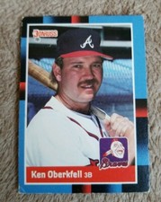 1988 Donruss Atlanta Braves Baseball Card #67 Ken Oberkfell