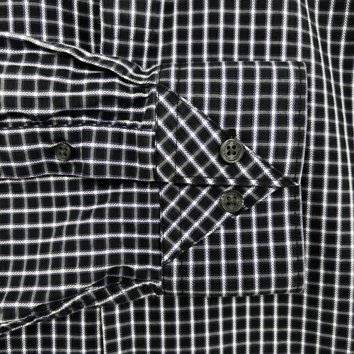 Vince Camuto Men's Size XL Blue Check Cotton Long Sleeve Casual Shirt - Picture 4 of 9